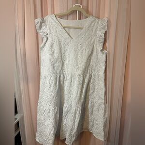 SHEIN White Eyelet Dress